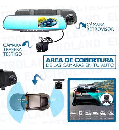 CAMARA ESPEJO RETROVISOR HD + CAMARA TRASERA