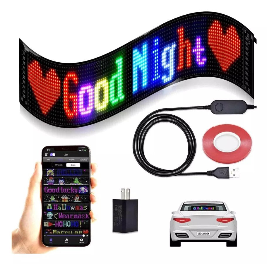 PANTALLA FLEXIBLE LED PARA AUTO