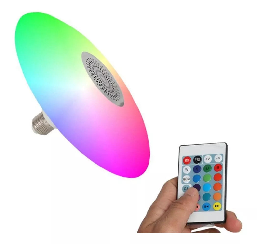 AMPOLLETA FIESTA LED RGB PARLANTE BLUETOOTH UF