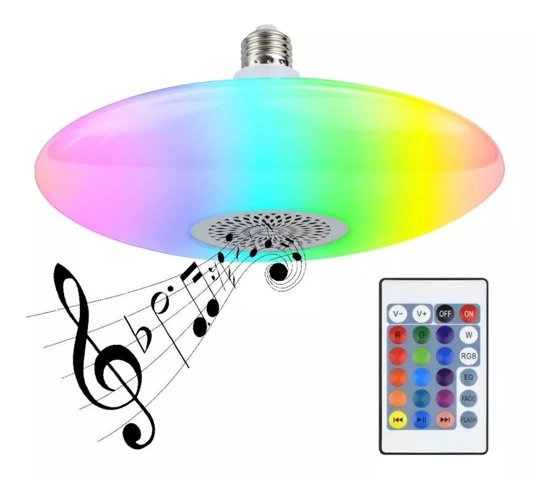 AMPOLLETA FIESTA LED RGB PARLANTE BLUETOOTH UF